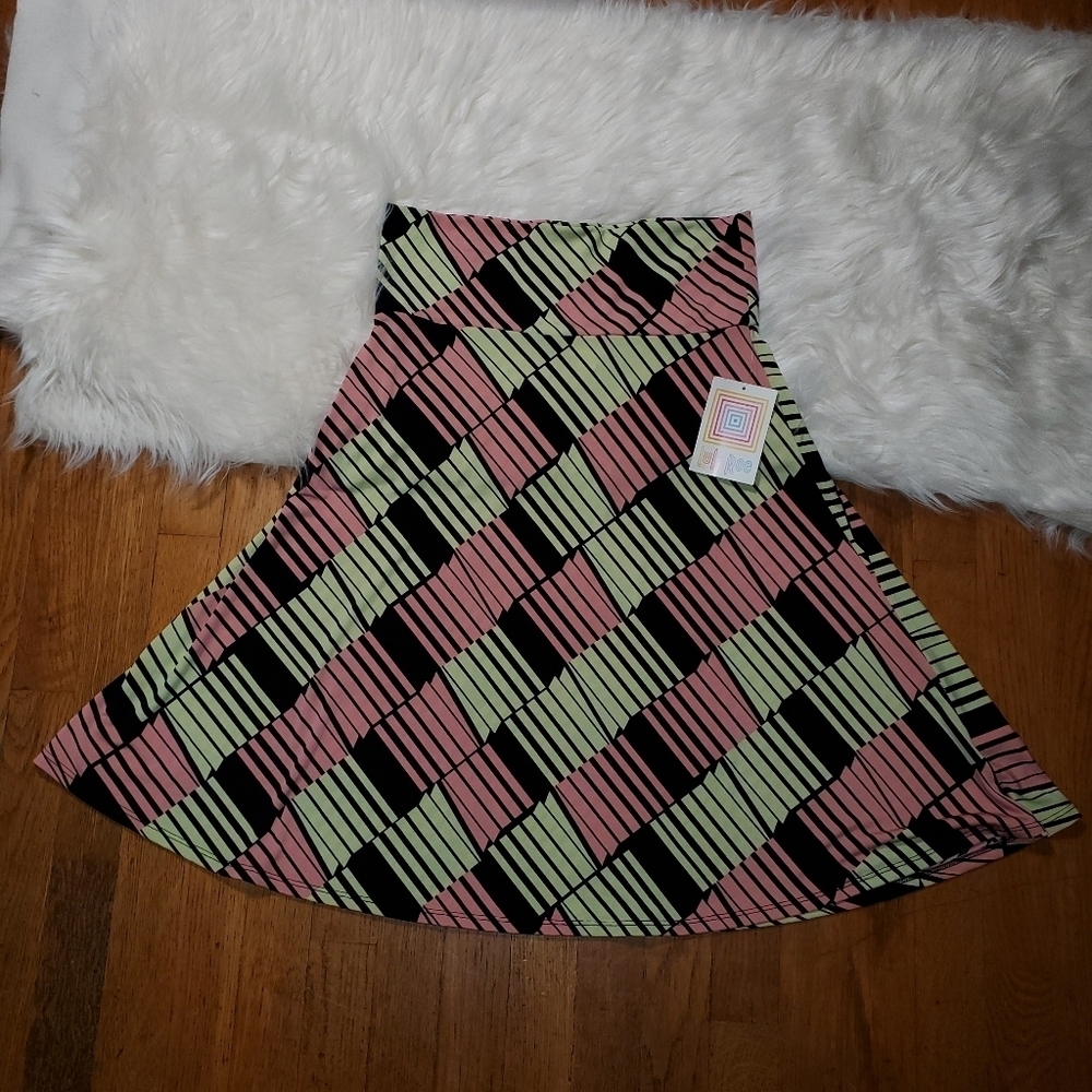 LuLaRoe Colorful Patterned Midi Casual Skirt